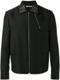 eyelet enbellished collar jacket