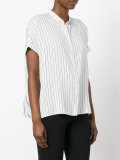 ruffled-hemmed shirt