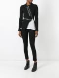 asymmetric zip detail jacket