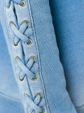 lace-up sleeve sweatshirt