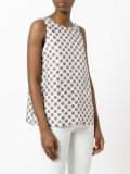 printed round neck top 