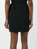 draped panel mini skirt