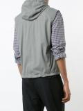 hooded zipped gilet