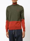 two-tone rollneck jumper