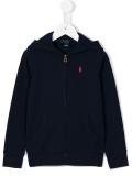 logo zip hoodie