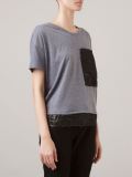 lace panels T-shirt