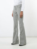 striped flared trousers 