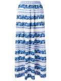 floral stripe skirt