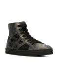sequin embellished hi-top sneakers