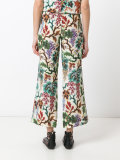 printed cropped trousers 