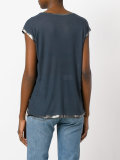 shinny trim T-shirt 