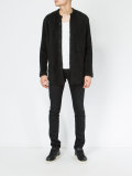 textured long sleeve shirt