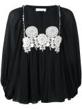 embroidered sunflower blouse