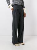 pleated tapered trousers