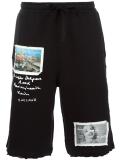 multi patch detail track shorts