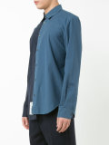 asymmetric two-tone shirt