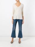 three-quarters sleeve knitted blouse