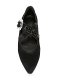 crossover buckled ballerinas