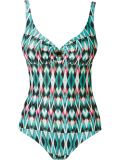 open back printed swimsuit