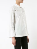 embroidered sleeve shirt