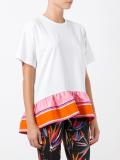 ruffled hem oversized T-shirt