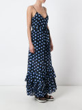 dots shift long dress
