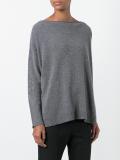 boat neck fine knit jumper