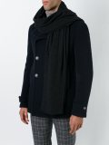 logo plaque knit scarf