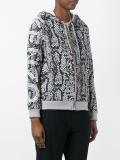 snakeskin print hoodie