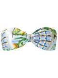 printed bandeau bikini top