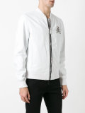 skull embellished bomber jacket