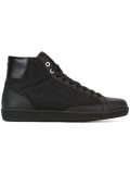 textured hi-top sneakers