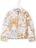 baroque print padded jacket