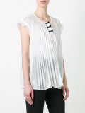 pleated sheer T-shirt