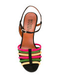 rainbow strap sandals