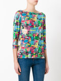 neon print top