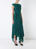 striped tie front dress
