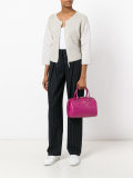 suede sleeve zipped top