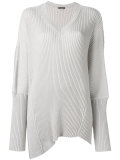rib knit V-neck sweater