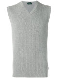 v-neck sleeveless jumper