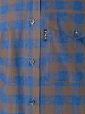 elongated sleeve check shirt