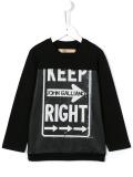 keep right印花套头衫