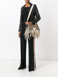Amber fringed bag