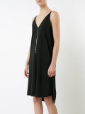 draped chain accent dress