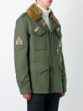 fur collar military jacket 