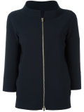 three-quarters sleeve zipped jacket