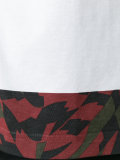 printed trim T-shirt