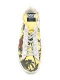 palm tree print hi-top sneakers