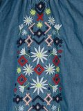 embroidered denim top