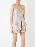 strapless embellished playsuit